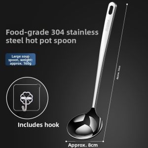 Besee | Stainless Steel Long Handle Soup Spoon Set Deepened