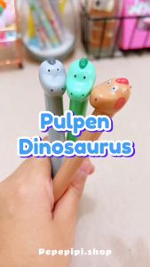Pena 3D Dinosaurus Zebra Jerapah Bolpen Pen Pulpen Gelpen Karakter Murah Lucu Selusin Dino animal zoo