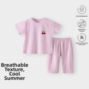 TONGLIANCHUXIN | Summer New Children Sleepwear Set Short Sleeve
