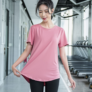 Professional Womens Sport Shirt Short Sleeve Wide Loose Morning Running Fitness Quick Dry Plus Size Yoga Set