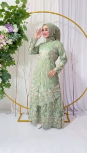 COD!! Gamis Dress Tingkat Runcing Two-tone Model Muslim Wanita Elegan Terbaru & Termurah 2023