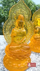 Tượng Phật Thích Ca Cầm Bình Bát Địa Tạng Minh Châu Quan Âm Bồ Tát Di Lặc Cầm Chuỗi Composite Lưu Ly 19