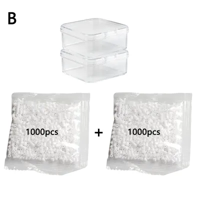 2000pcs 2.6Mm Perler Beads White and Black Commonly Used Colors Plastic Hama Beads Set for Creating 3D Pixel Puzzles
