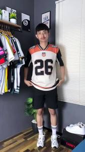 FUNWEAR  Jersey Dewasa Vintage Number Wanita Laki-Laki Cewek Futsal Bahan Dryfit Brazil Milano Full Printing Oversize Casual Rugby Retro Streetwear Hockey Retro NFL Bola Olahraga Boxyfit Pakaian-HCK 26