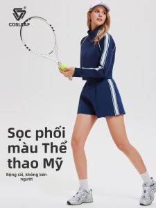 COSLEAF | Bộ Đồ Tennis Đào Tạo Mỹ Thoáng Khí Màu Khối