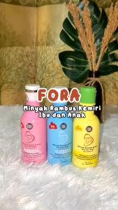FORA Minyak Kemiri 65ml FORA Penyubur Rambut Bayi Minyak Kemiri Murni + Jojoba Oil Penumbuh Rambut