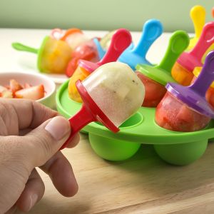 7-hole multi-purpose Popsicle molds 7-hole molds colorful DIY ice cream molds creative Popsicle molds kitchen tools