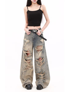 MZVZ | Vintage American Distressed Denim Jeans