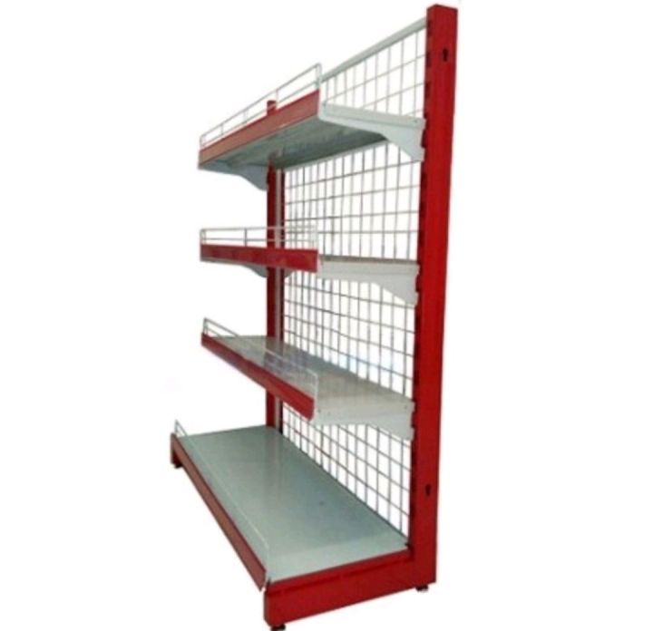 Rak gondola supermarket single end L30*70*120 4 shelvhing