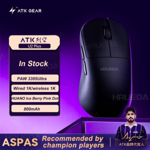 ATK U2 V2 Mini Ultimate Tri-model Wireless Gaming Mouse Dual8KHz 500mAh Lightweight PAW3950Ultra Ergonomic Custom E-sports Mouse