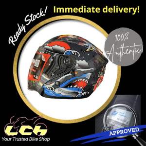 MT LIMITED EDITION HELMET Nautical Tatoo Gloss Titanium Base
