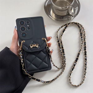 Crossbody Card Holder Wallet Phone Case For Samsung Galaxy S26 Ultra S25 Edge S24 S23 FE S22+ Plus Shockproof TPU Matte Cover