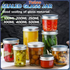 Talao Sealed Glass Jar Kitchen Storage With Lid Pickle Bottle Jam Bottles 100ml-500ml
