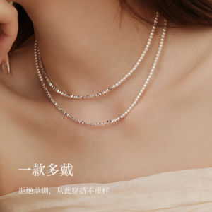 Zhaoliying Silver Fragments Pearl Necklace Sweater Chain Long New Chinese Style Luxury Xiaomi Bead Layered Necklace Womens Jewelry