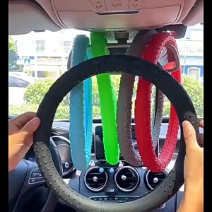 Sarung Setir Mobil Bahan Silikon Asli Anti Slip Datar Bular 38 CM