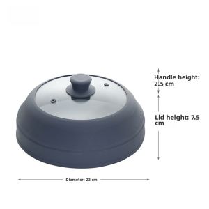 Food Grade Microwave Safe Glass Lid Splash Proof Foldable Light Wave Heating Oil Resistant High Temperature Resistant Cover