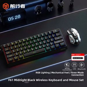 EWEADN | E-sports Gaming Mechanical Feel Wireless Keyboard Mouse Set