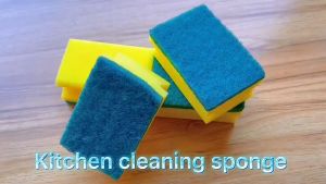 Busa Cuci Piring Sabut Hijau Sponge Spon Spons Kuning Kotak 2 sisi 1PC 4.8