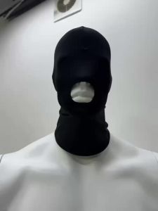 Single Hole Mouth Open Balaclava Mask Ultra Thin Full Face Mask Hood Cosplay Headgear Party Halloween Ice Silk Head Eyes Cover