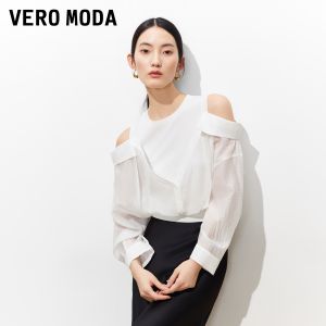 Vero Moda | Áo Thun Đan Lycell Phối Mảnh Trổ Vai Nữ