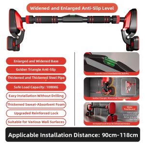 PINJIAN | Indoor No-Drill Over-the-Door Pull-Up Bar for Kids and Family Fitness