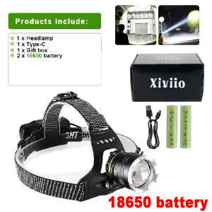 80000000LM High Power 1500W Led Headlamp 18650 Rechargeable Headlight Long Range 7800m Head Torch IR Sensor Camping Head Lantern