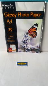 KERTAS FOTO PHOTO PAPER GLOSSY A4 230 GRAM TEBAL ISI 20 SHEET ANTI AIR BACKPRINT WATER RESISTENT KUPU