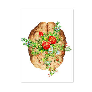 BILIBILI | 1pc frameless Canvas Painting Anatomy Medical Flower Organ Wall Art Canvas Painting Anthropology Educational Poster Prints for L