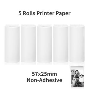 3/5/10Rolls Pocket Mini White Printer Thermal Paper Sticker Children Camera Instant Print Kids Camera Printing Paper Replacement