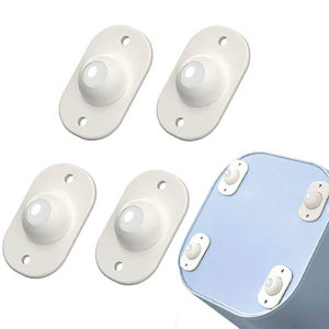 4pcs Paste Universal Wheel Pulley Punch-Free Universal Wheel Pulley Storage Box Roller for Trash Bucket Mobile Base Accessories