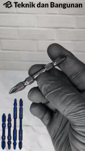 MATA OBENG ANGIN PLUS DOUBLE ENDED BITS PH2 HITAM MAGNETIC SCREWDRIVER PLUS PH 2 ABD