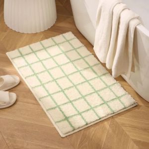 VIKAMA Korean-Style Plush Rug Non-Slip Bath Mat Suitable for Bedside and Sofa Areas in Bedrooms Soft Floor Rug Pad