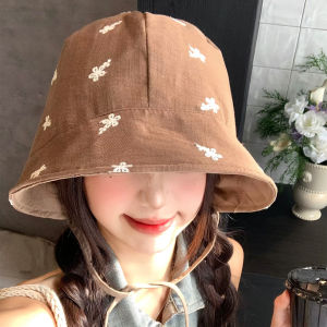 BAOYINFEI | Double-Faced Small Face Floral Embroidery Bucket Hat