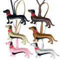 Mặt Dây Chuyền Túi Da Chó Dachshund Thanh Lịch Với Nơ Đỏ, Quà Tặng Cho Người Yêu Chó, Thiết Kế Thân Dài, 6 Màu Sắc, Phụ Kiện Dễ Thương Dành Cho Người Yêu Chó. 