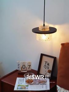 NSWR | Elegant French Style Gold Foil Bedside Pendant Light