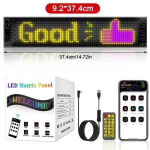 LED Sign Panel Scrolling Advertising Bluetooth App Control Logo Light Customize Text Pattern Animation Programmable Car Display