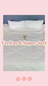 WellPlus ชุดที่นอน Veritas ชุดผ้าปูที่นอน+ผ้านวม super soft ผ้าปูที่นอน ชุดที่นอน ผ้าห่ม ผ้านวม เทาอ่อน นุ่มอ่อนโยน