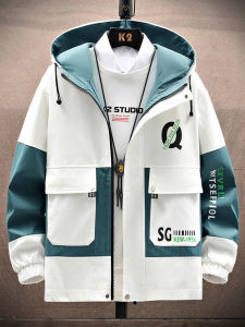 ZUOFEILI | Hooded Loose Color-block Youth Casual Jacket