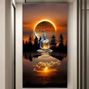 KAYOU | Glimmering Gold Buddha Statue Diamond Painting Full Drill Mosaic Fantasy of Tranquility and Spirituality Diamond Embroidery