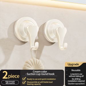 No Need To Drill Suction Cup door rear hook strong load-bearing kitchen bathroom adhesive hook Key hook Kitchen Hook