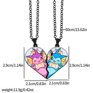 2 Bộ Vòng Cổ Eevee - Umbreon Espeon Sylveon Jolteon Flareon Anime Game Charms Mặt Dây Kim Loại Dành Cho Người Thu Thập Trang Sức Hợp Thời Trang