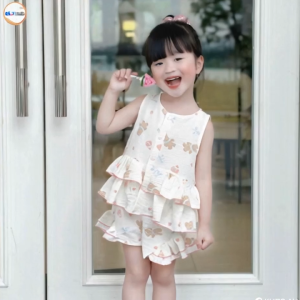 Bộ Sét bé gái bánh gấu nhún bèo MT 3064