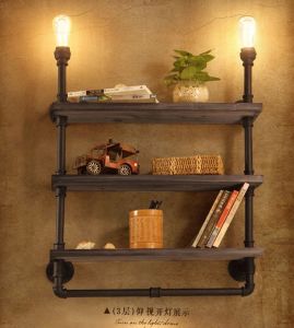 Industrial Style Wall Lamp Creative Pipe Bookcase Hallway Decorative Lighting Vintage Loft Bar Coffee Shop Study Bedroom