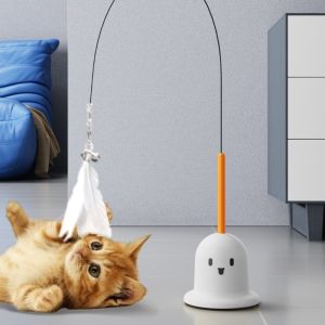 Fun Cat Badminton Stick Self-amusing Detachable Bite-resistant Teasing With Balls Interactive Toy For Self-happy Cats