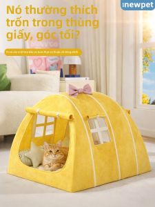 New Pet | Half-Enclosed Breathable Cat Bed For All Seasons