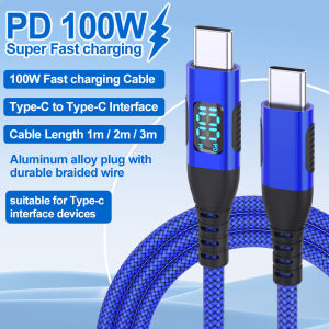 Type C To Type C 100W 5A Fast charging data Cable Nylon durable High grade 480Mbps Compatible for iPhone 16 15 iPad Samsung
