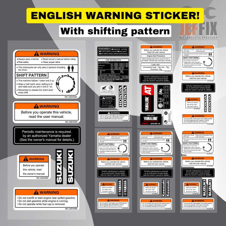 English Warning Stickers Lazada PH