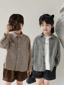 Youth Plaid Long Sleeve Shirt