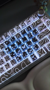 ZIFRIEND คีย์แคปโปร่งใสลายหัวใจ 21 ปุ่ม รุ่น CHERRY Profile สำหรับคีย์บอร์ดแบบ MX