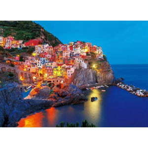 Jigsaw Puzzle 500 1000 1200 2000pcs Beautiful Manarola Italy Colorful Houses On Cliff At Night For Adults Stress Relief Present